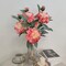 4 Pcs Coral Pink Artificial Peonies – Fake Silk Flowers with Stems, Realistic Peony Bush for Home Decor (Coral Pink)